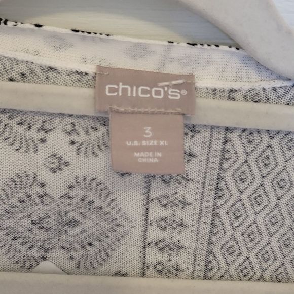 Chico's Geometric Cardigan Size 16 (Chico's 3) - Picture 3 of 5